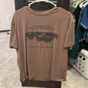 brown t-shirt from shein